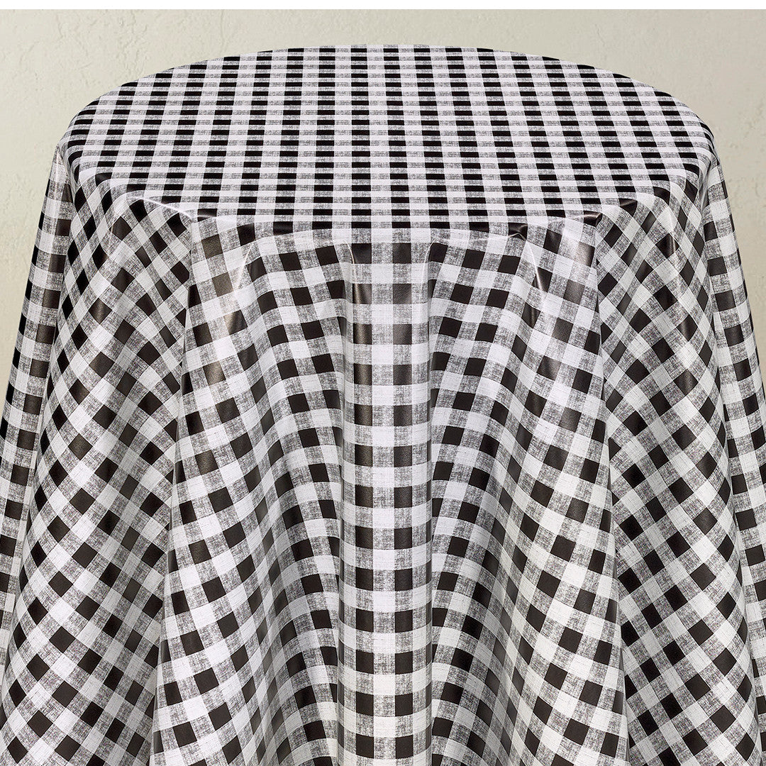 Ternet rund voksdug 1,5 x 1,5 cm - Sort/hvid med struktur