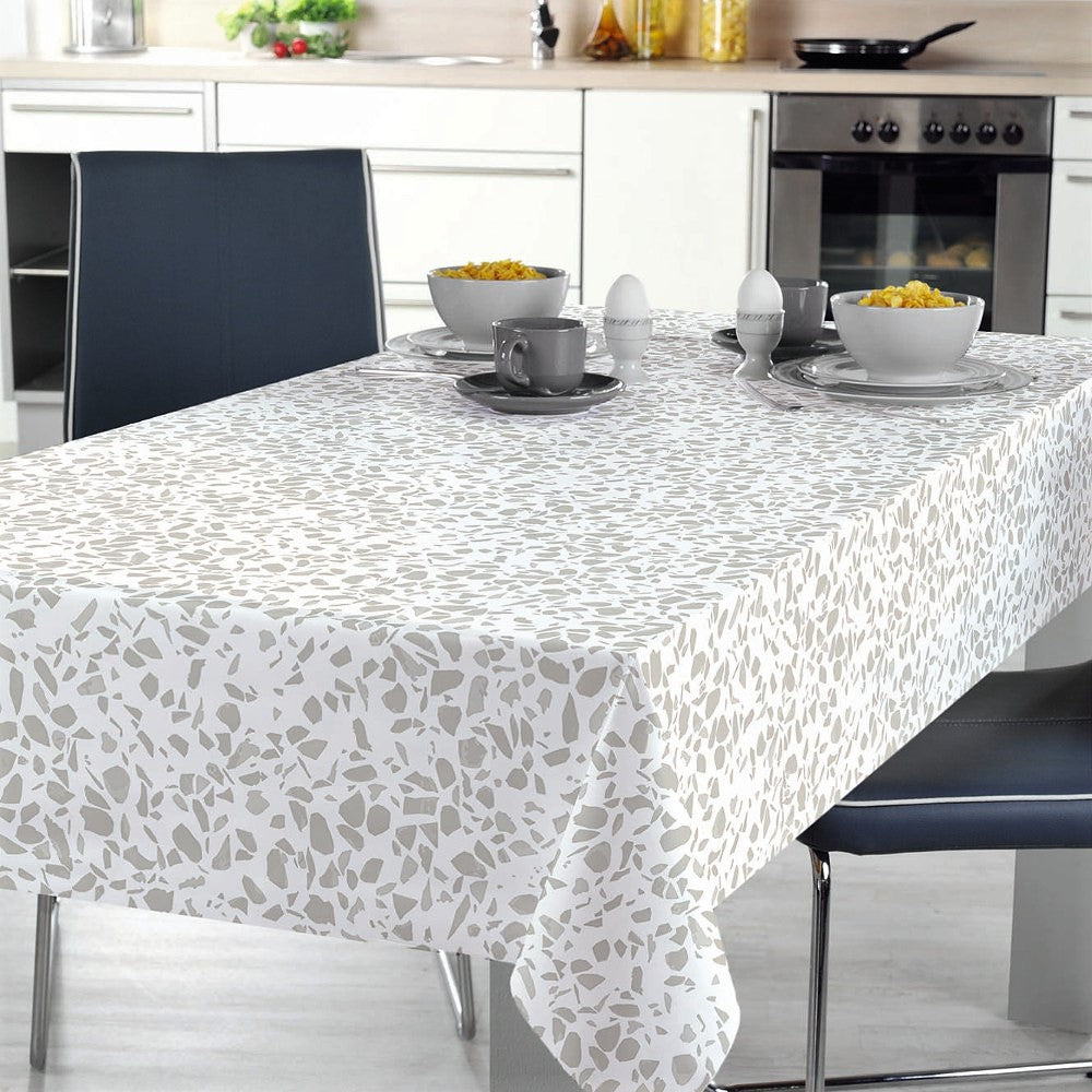 Terrazzo Grey - Voksdug med terrazzo mønster i grå