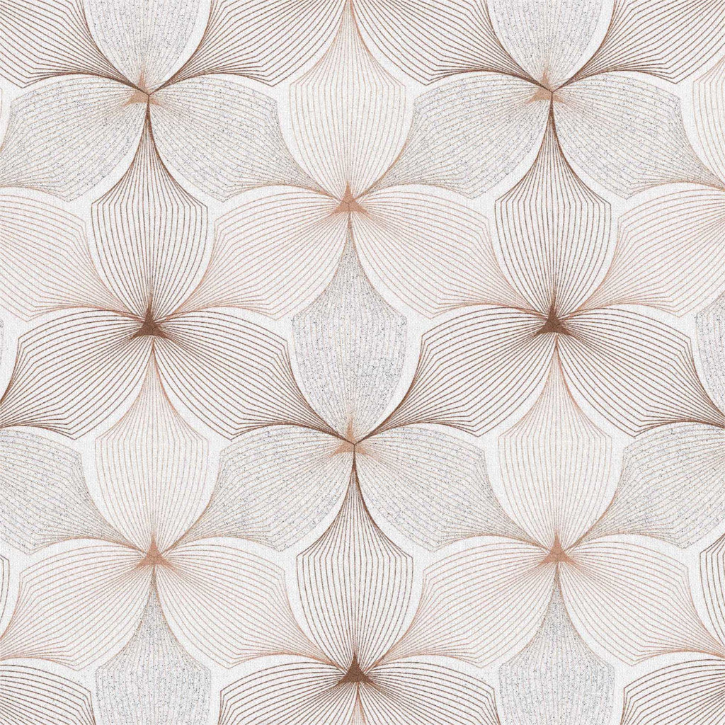 Textilia Glitter, Vanita - Lys voksdug med grafisk mønster