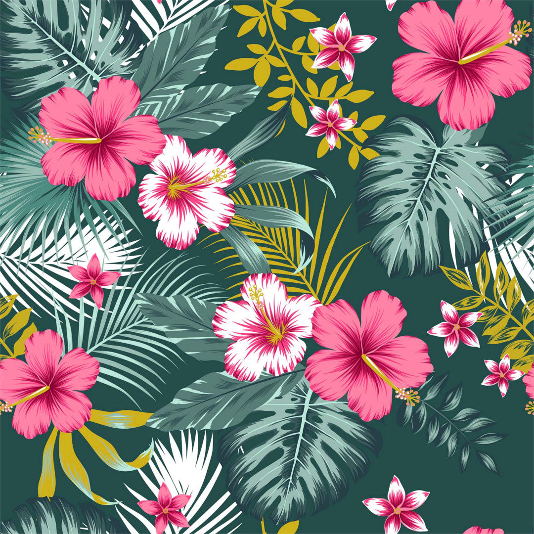 Textilia Bella - Mørk voksdug med blomster og blade