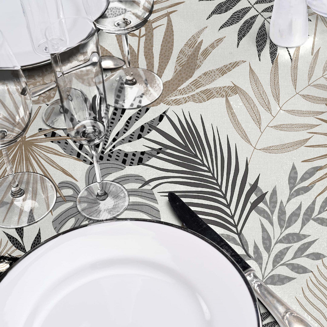 Gardenia voksdug med tropiske blade med opdækning