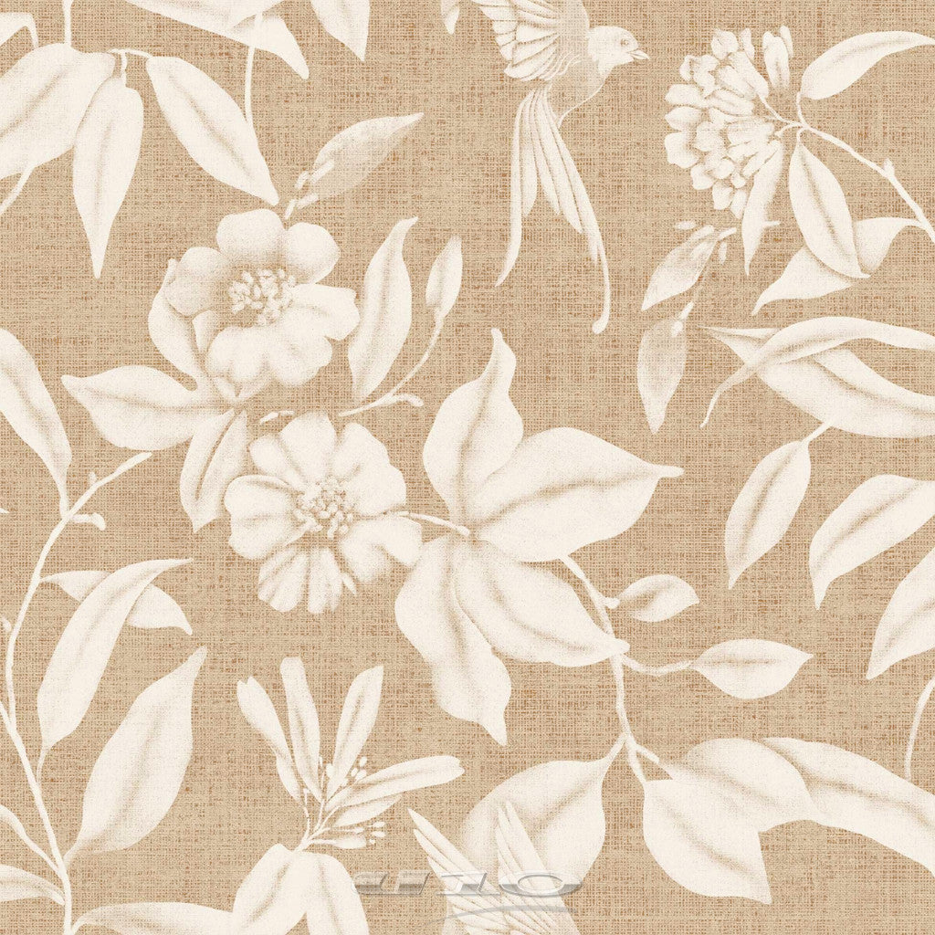 Textilia Miosotis Natur - Rund voksdug med elastik - Til bord Ø 60 - Ø 130 cm