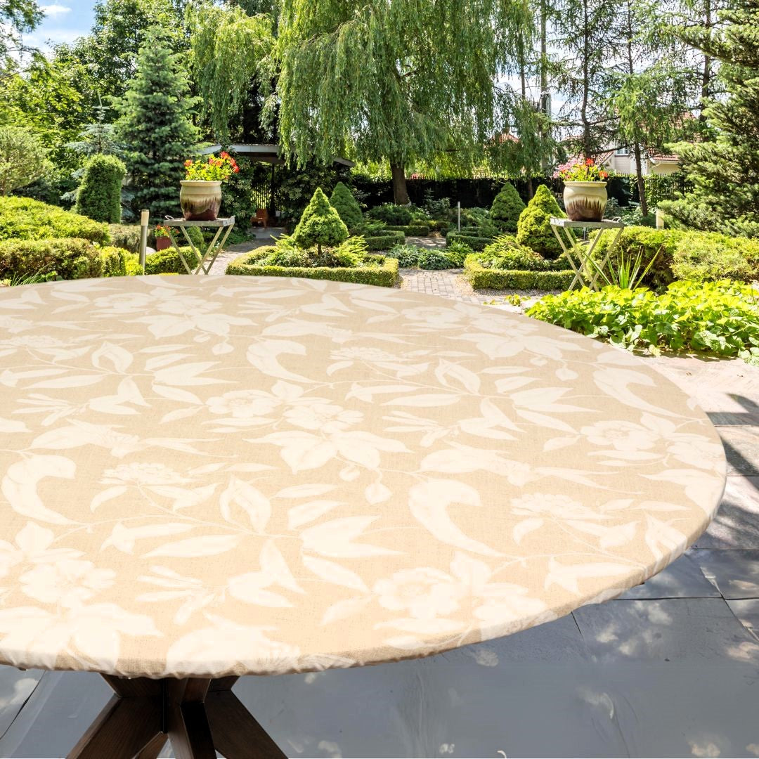 Textilia Miosotis Natur - Rund voksdug med elastik