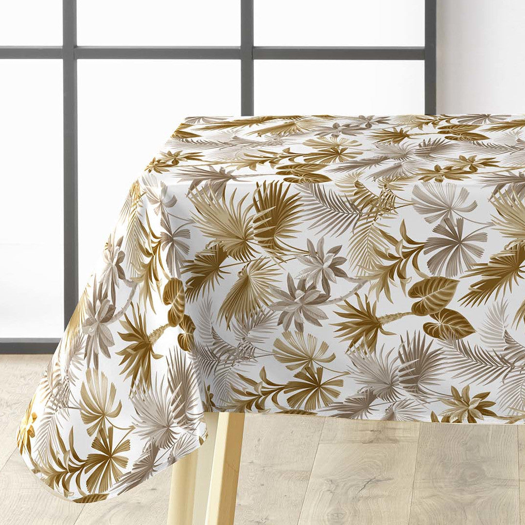 Textilia Riviera Natural - Voksdug med tropiske blade, hjørnebillede