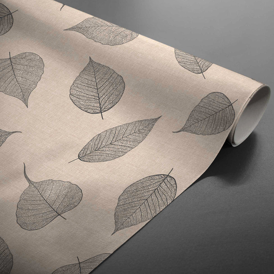 Rullet Textillia Feuillys Linen voksdug med stregblade