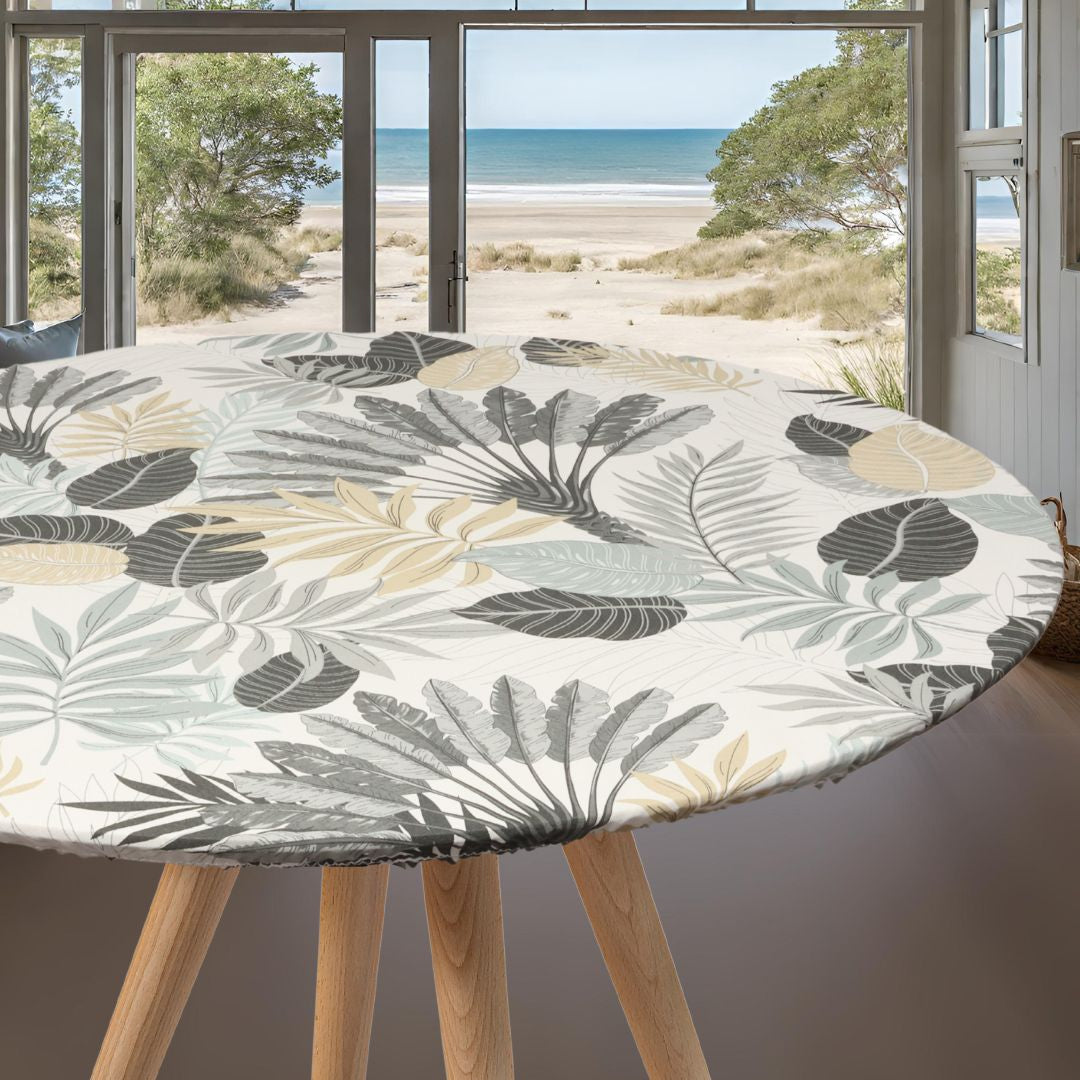 Textillia Panazio Linen - Rund voksdug med elastik