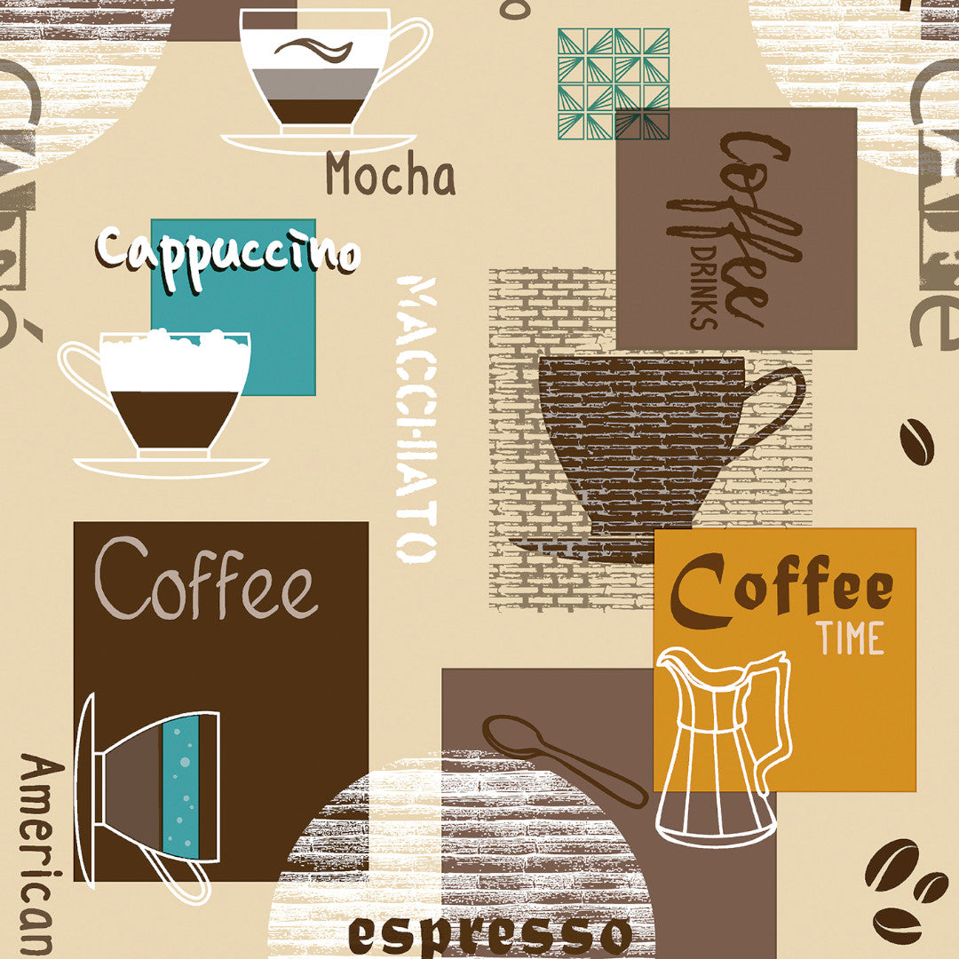 Time for Coffee - Voksdug med kaffemotiver