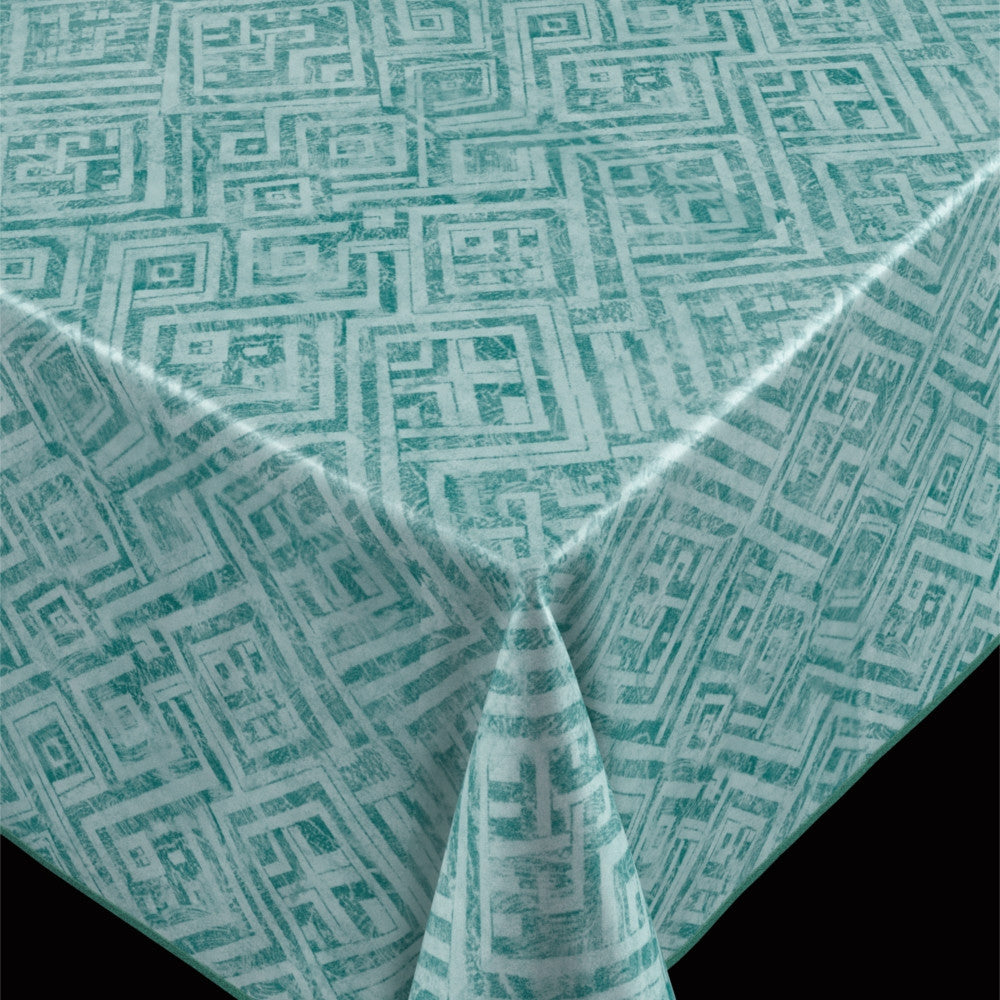 Trend Labyrinth Petrol - pvc fri voksdug