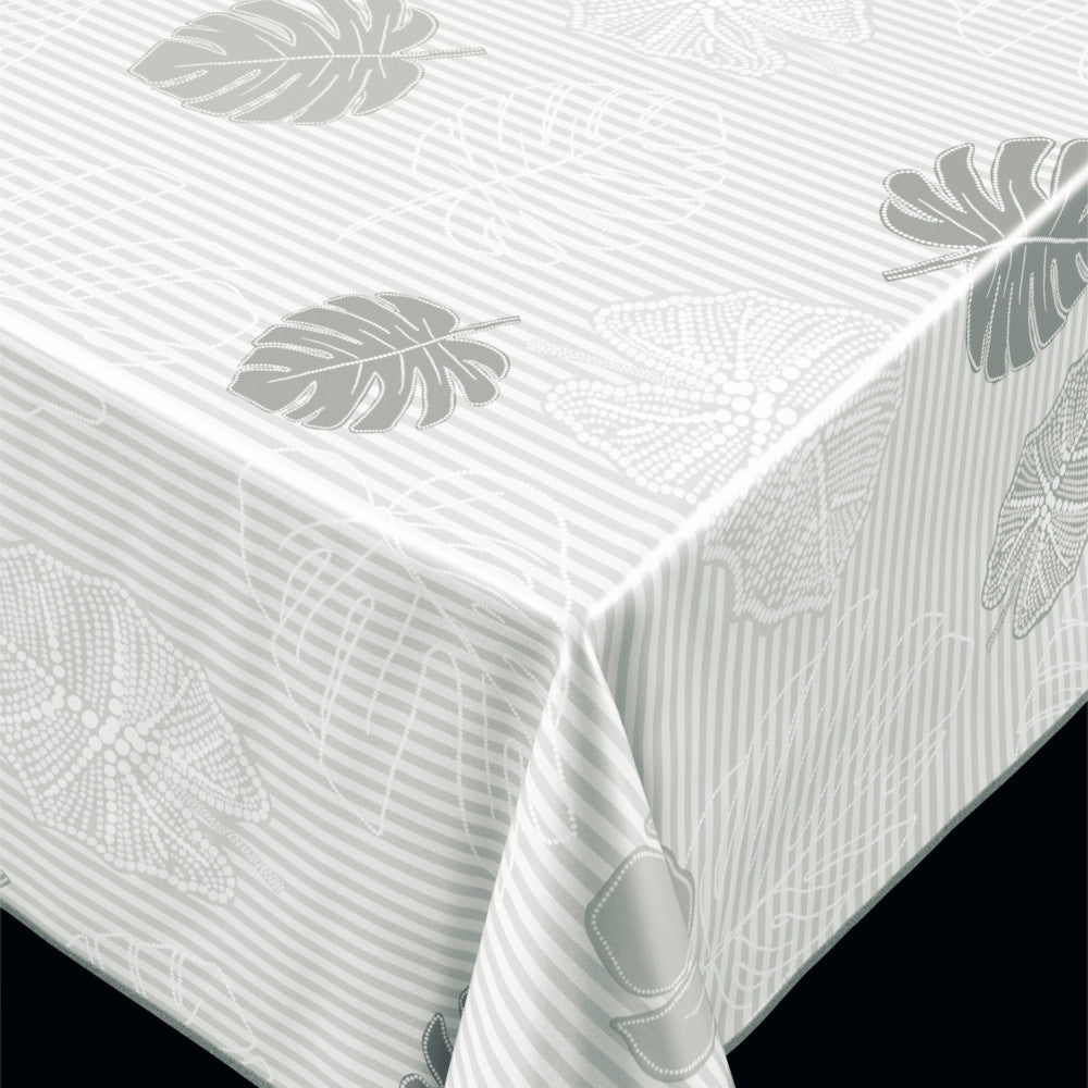 LÆNGDE: 1,5 m - Trend Monstera Grey - pvc fri voksdug