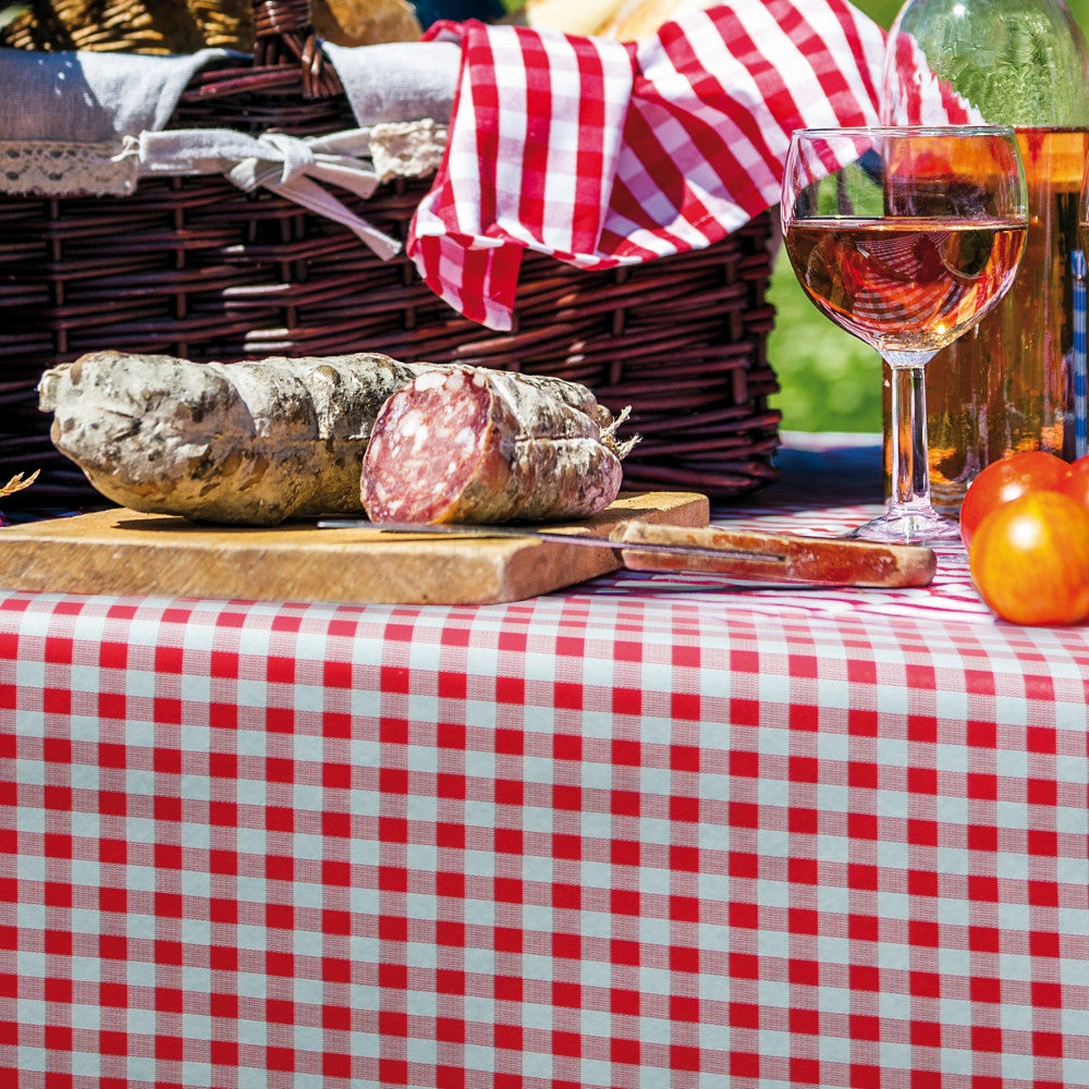 Trend Little Square Red - rød og hvid ternet pvc fri voksdug