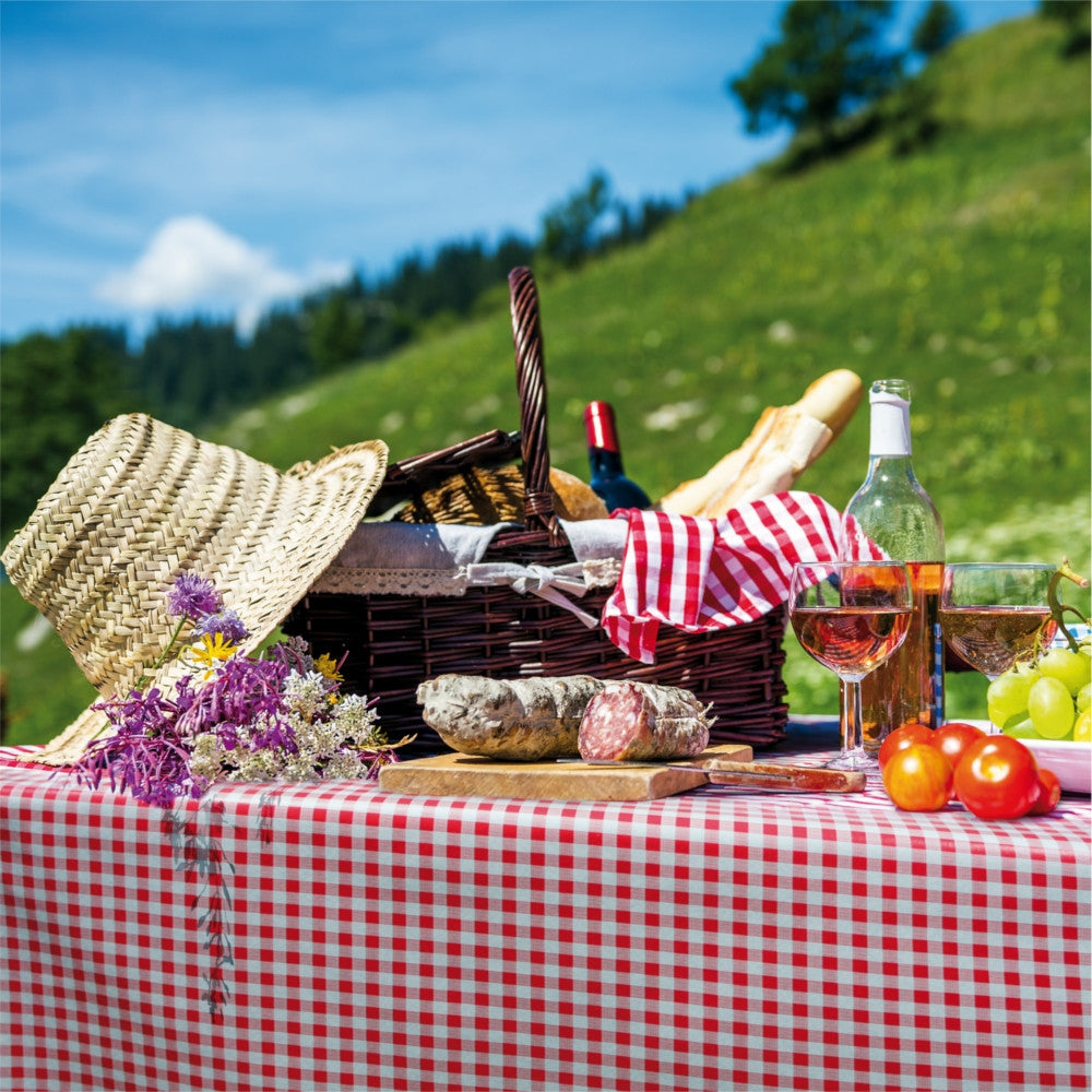 Trend Little Square Red - rød og hvid ternet pvc fri voksdug