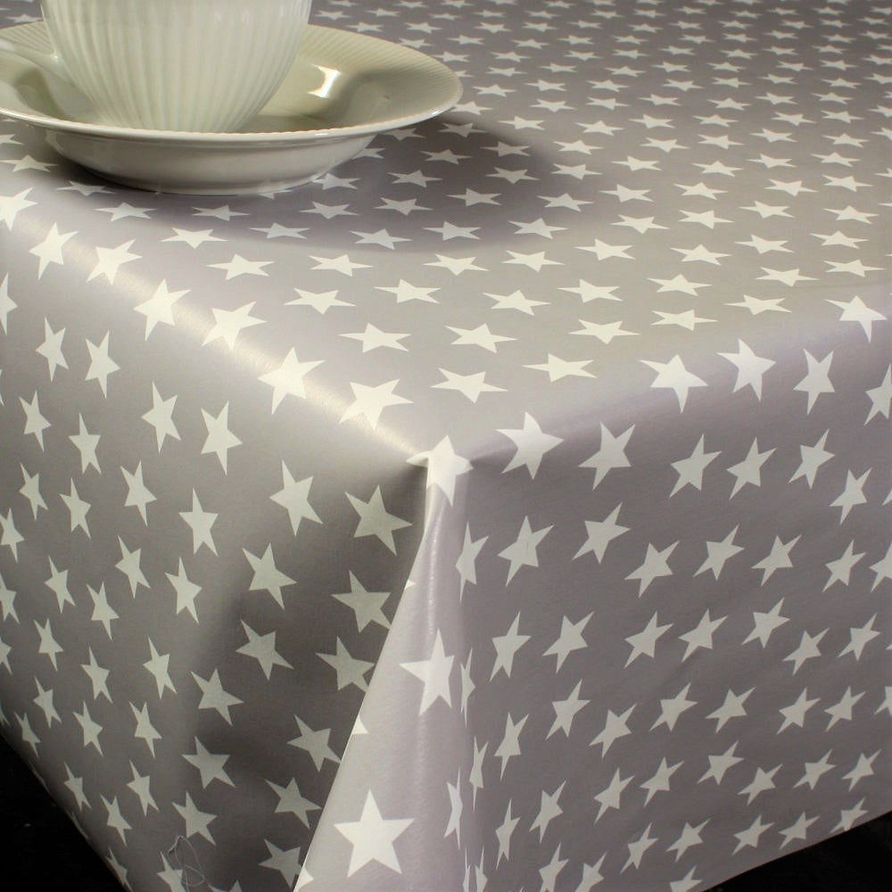 Trend Juledug - Stjerner Overalt Grå/Hvid