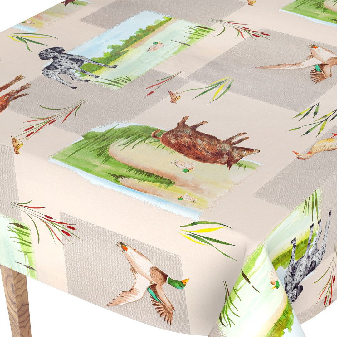 På Tur i Naturen - Jagtvoksdug med vildsvin og ænder