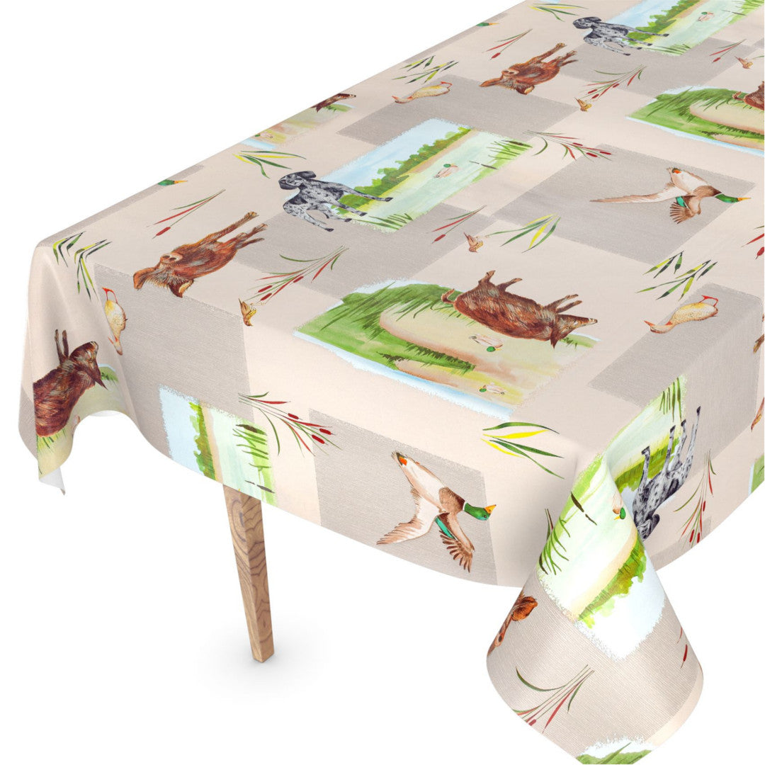 På Tur i Naturen - Jagtvoksdug med vildsvin og ænder