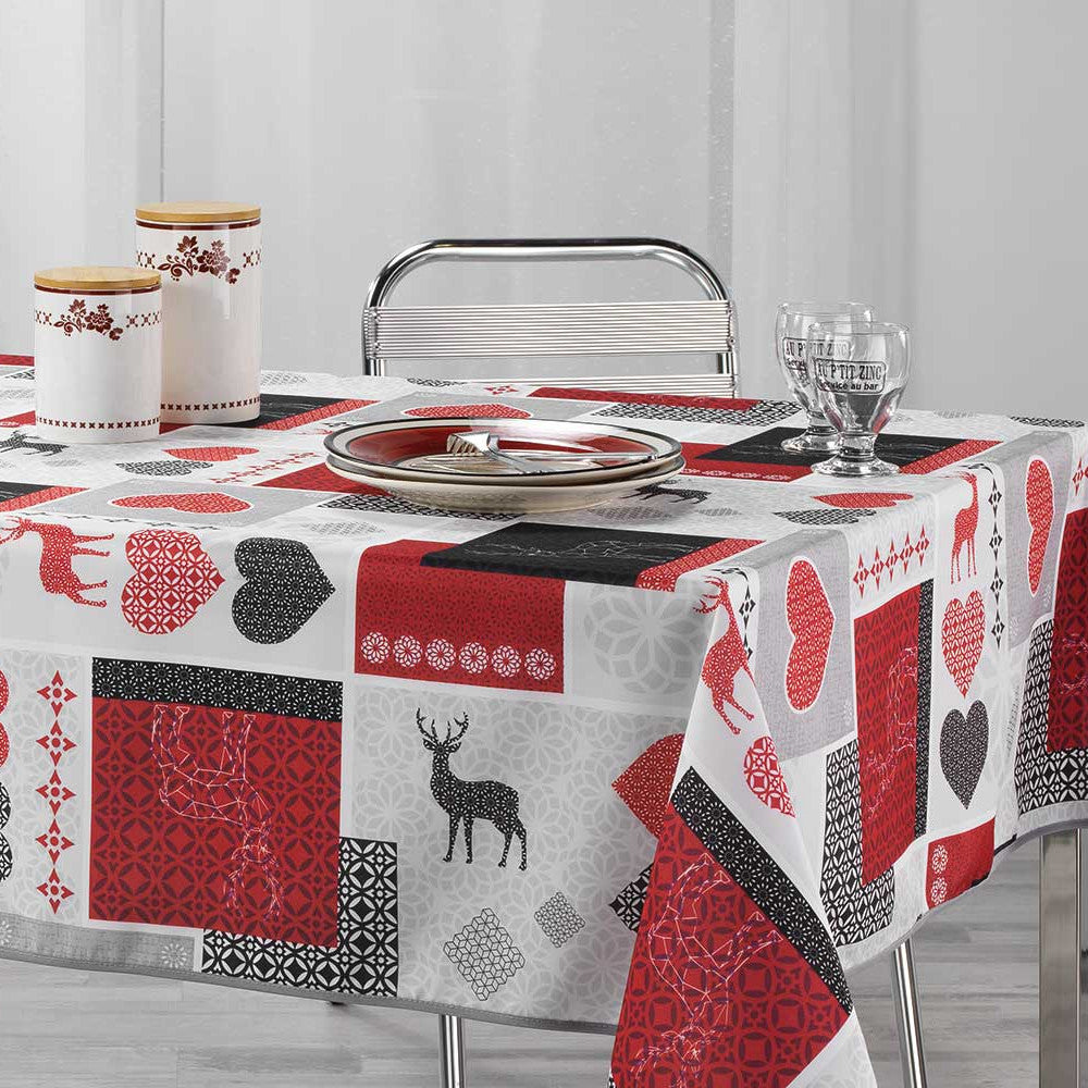 Valtho Red, juledug med anti-plet, 150 x 240 cm