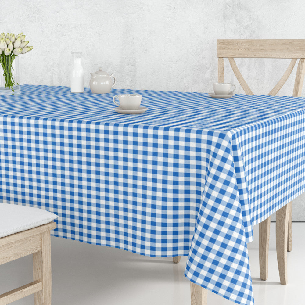 Vichy Azul - Klassisk ternet blå/hvid akryldug