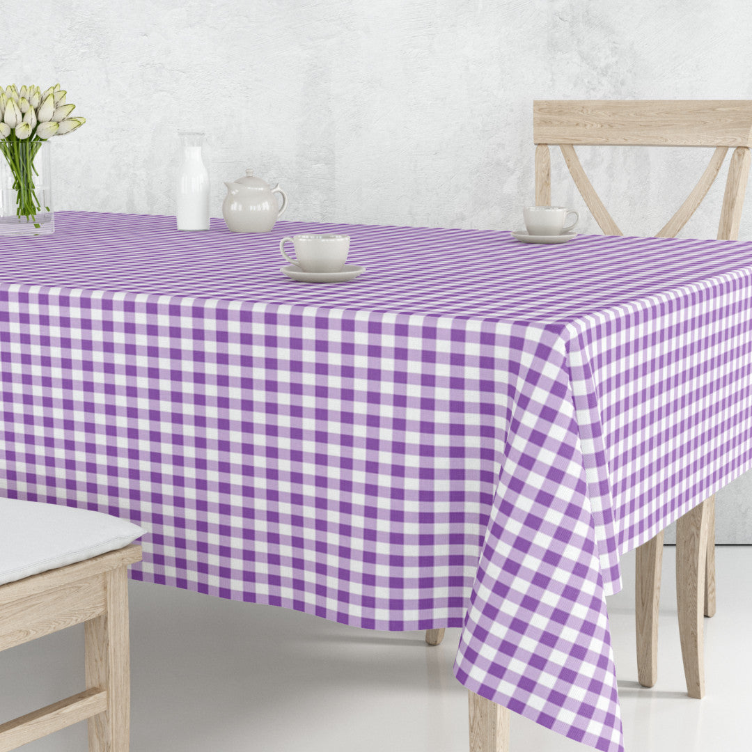 Vichy Lila - Klassisk ternet lilla/hvid akryldug