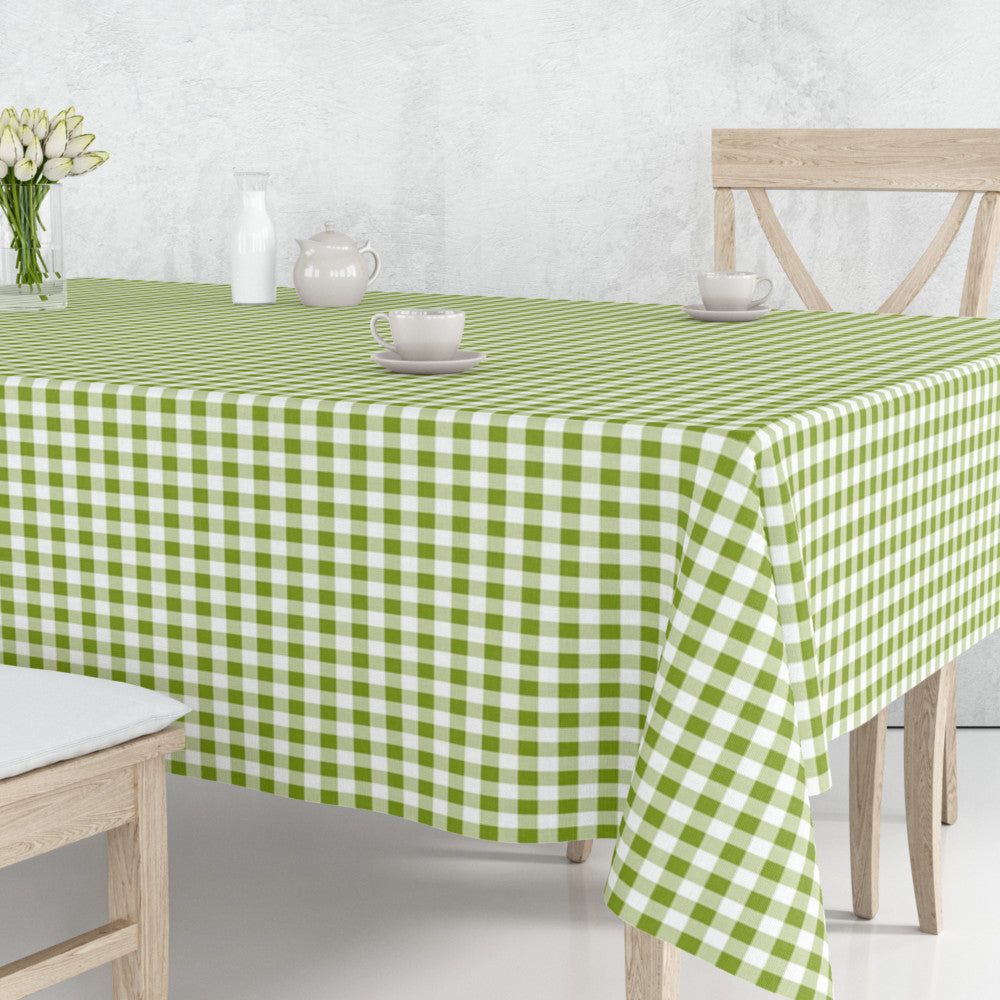 Vichy Pistacho - Klassisk ternet grøn/hvid akryldug