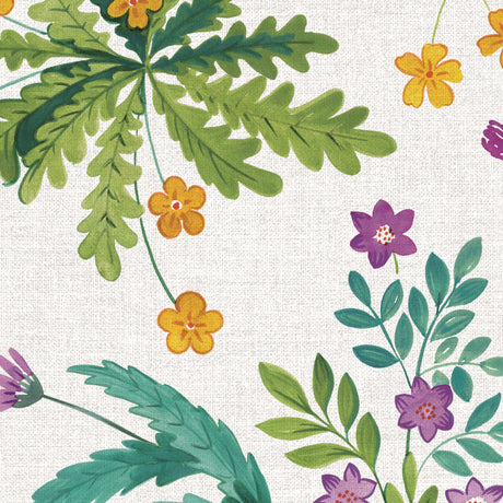 Vild Kløver – Voksdug med blomster og urter, næerbillede