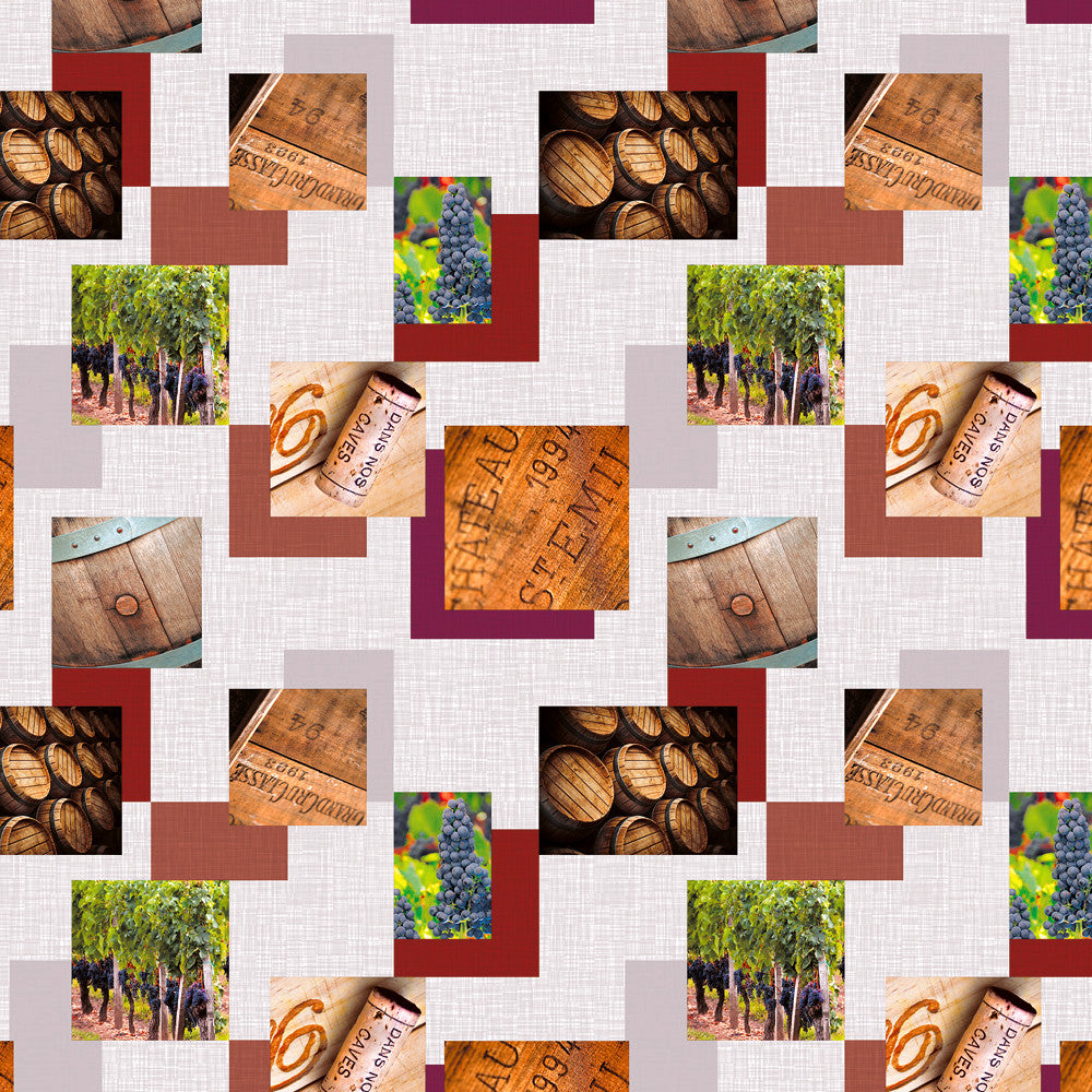 Vino Vingård, flot voksdug med motiver fra den franske vingård