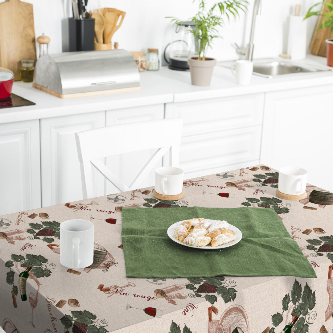 Vin Rouge - Voksdug med fransk vinmotiv, miljø