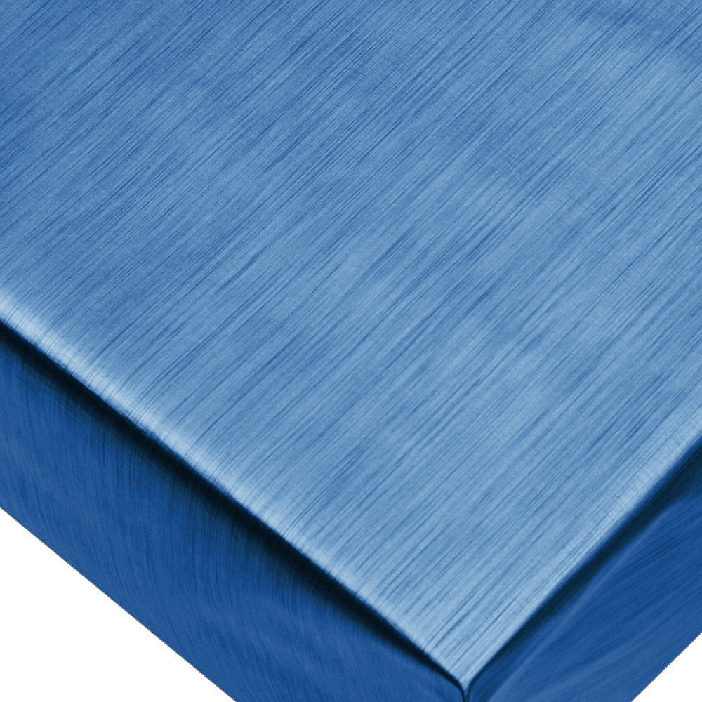 Metallic Blå - ensfarvet voksdug i metal look