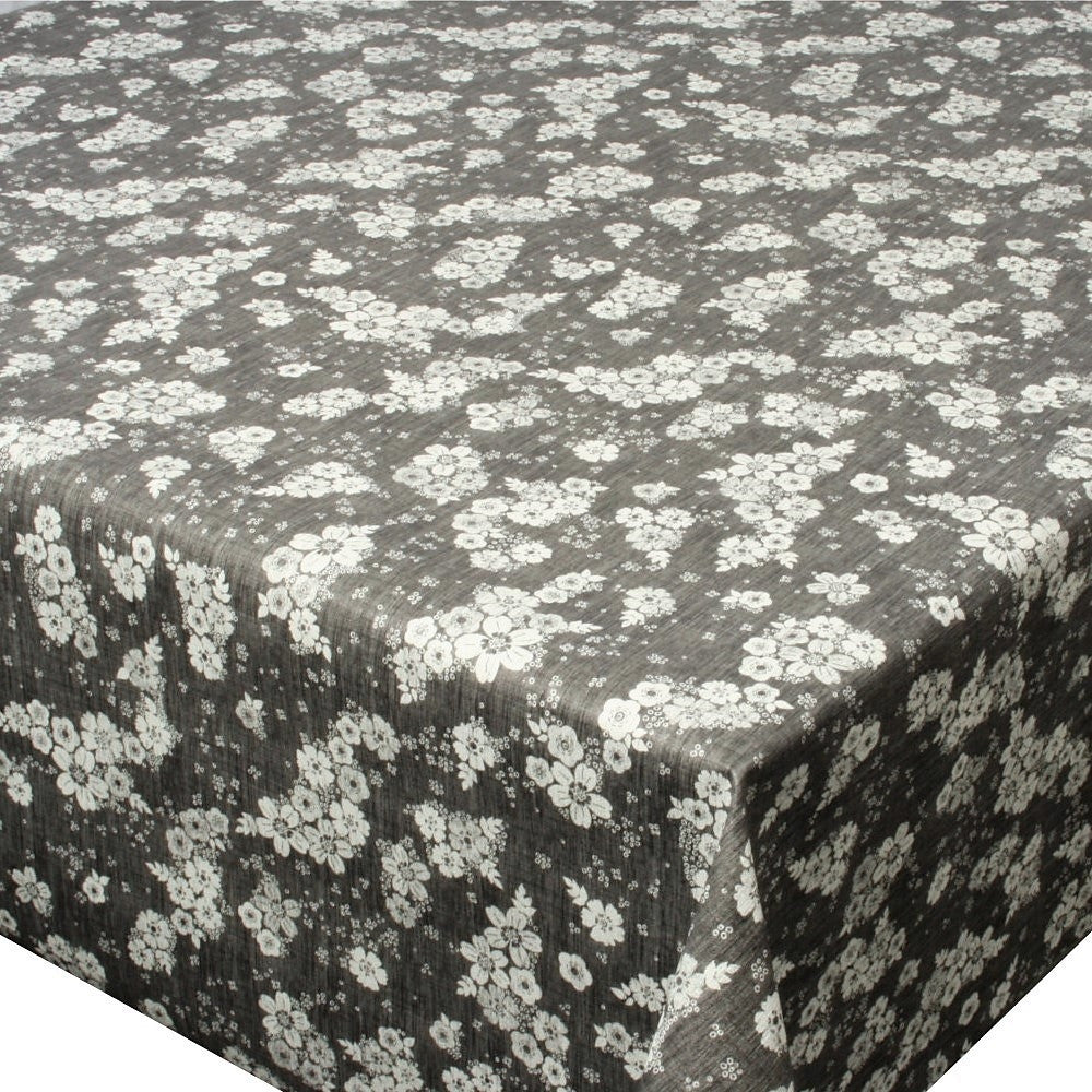 Voksdug - Brudeslør Antracit/hvid