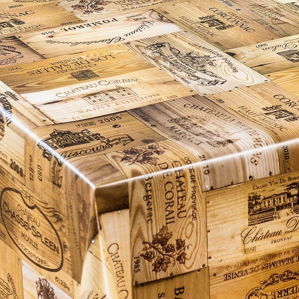 Chateaux du vin, voksdug med skønne vinetiketter