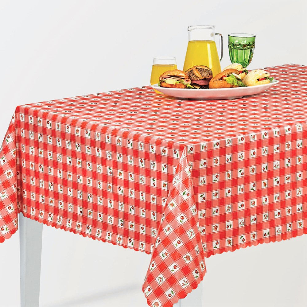 Voksdug - Cherries and Pansies Rød