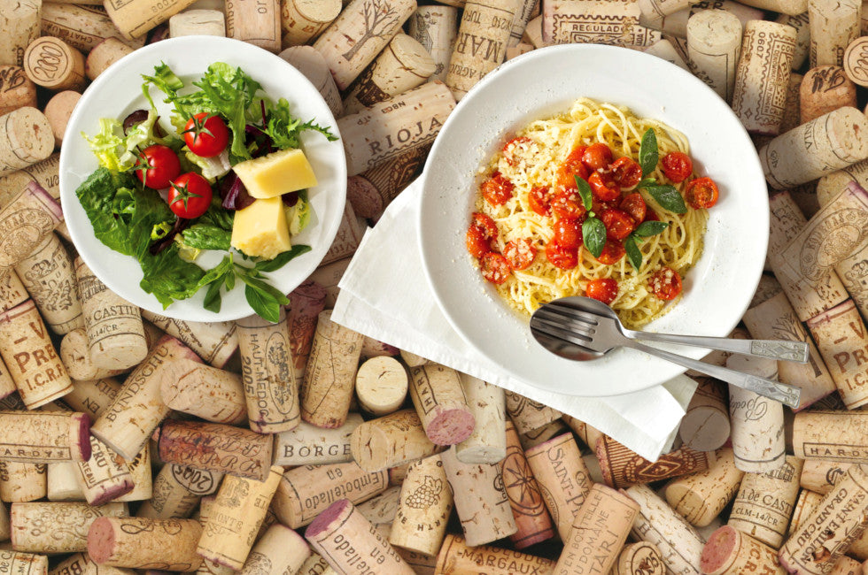 Cork, voksdug med vinpropper, 140 cm bred