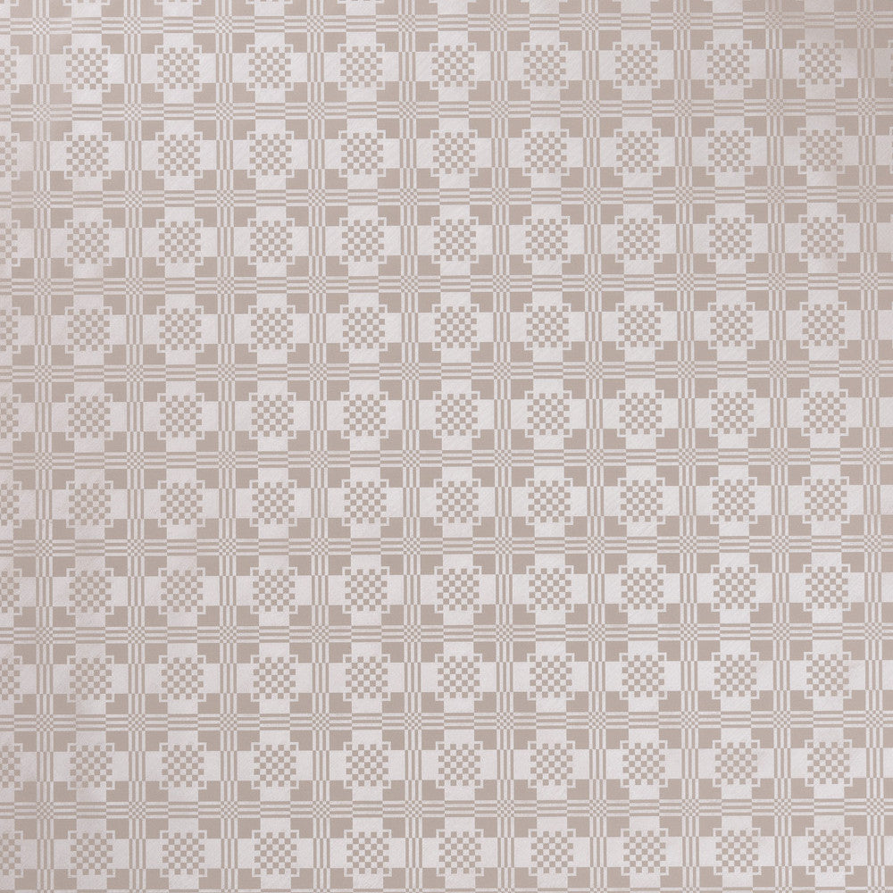 Damast Carre Classic Taupe, damask præget voksdug