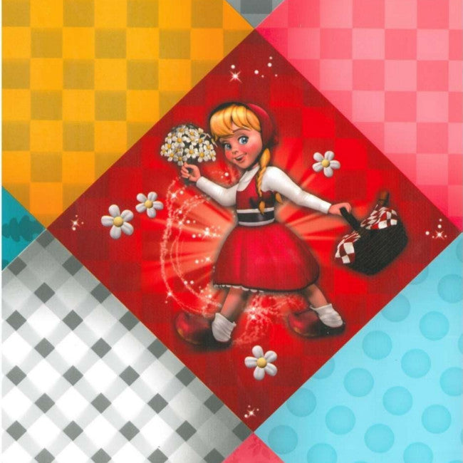 Voksdug med billeder fra børnenes eventyr, 140 cm