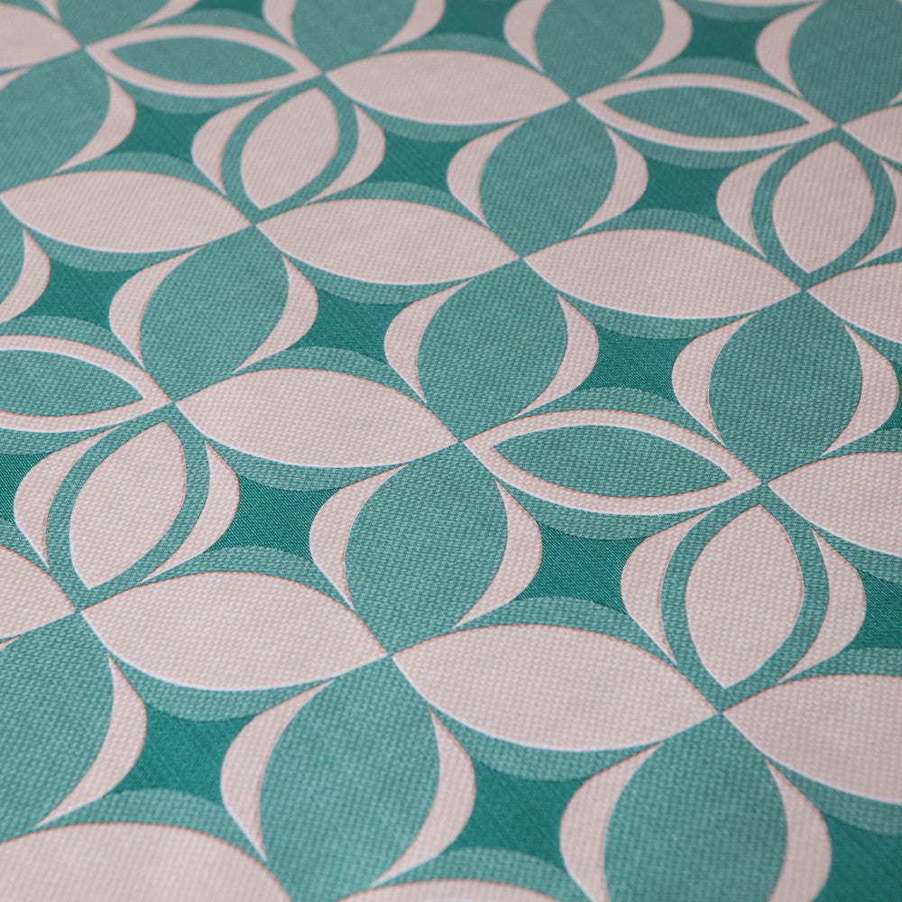 Voksdug - Firkløver opal med grafisk mønster