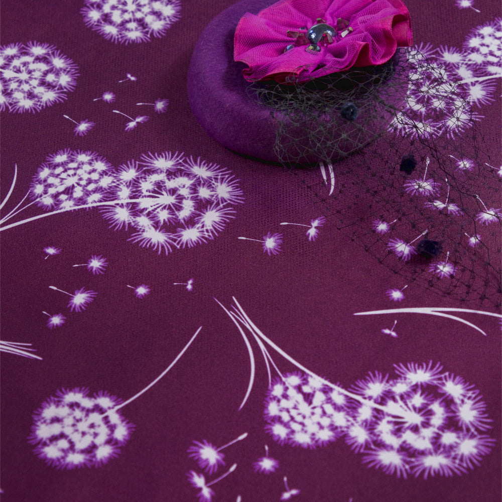 Fnok Lilla - Voksdug med mælkebøtter og stofagtig overflade