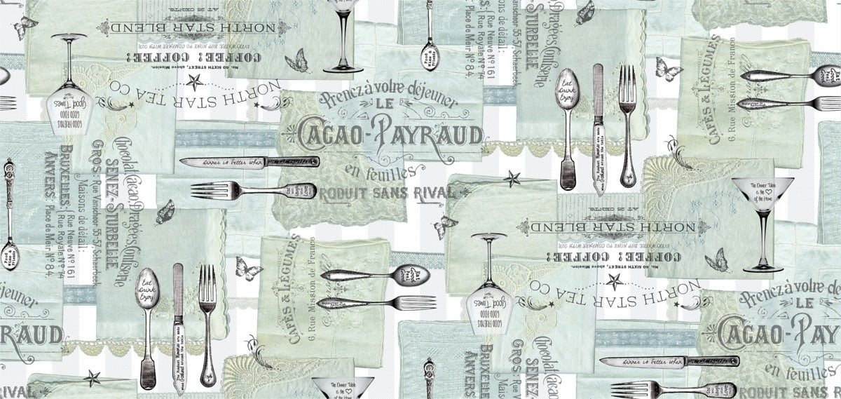 Gourmet Aqua, voksdug med cafe stemning