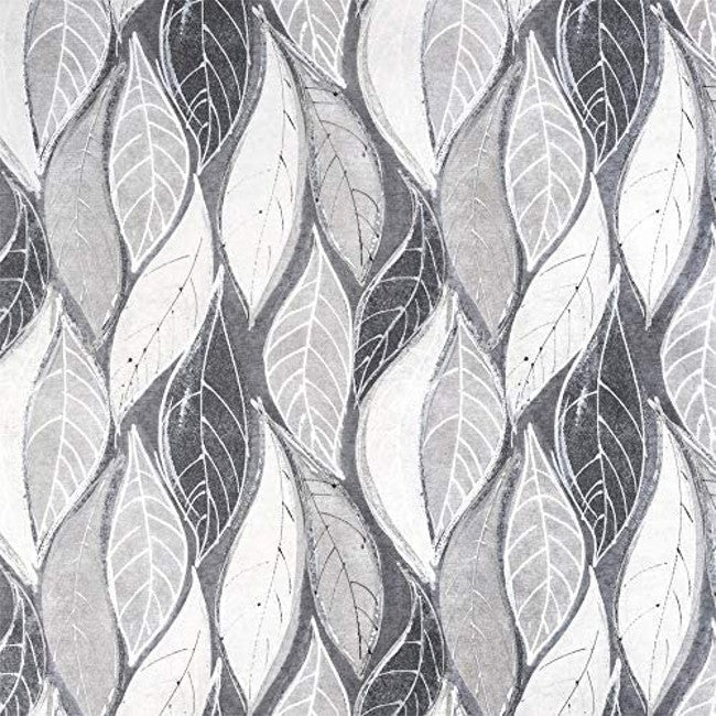 Leaves Grey - voksdug med grå blade