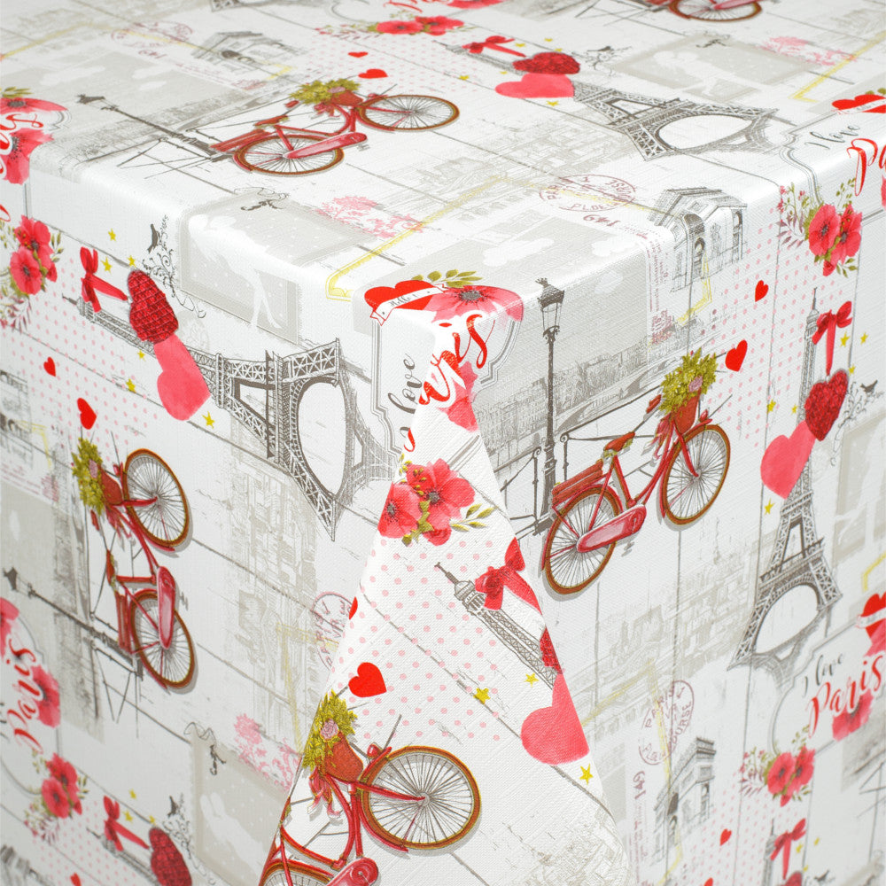 J'aime ma bicyclette - Rund voksdug med elastik