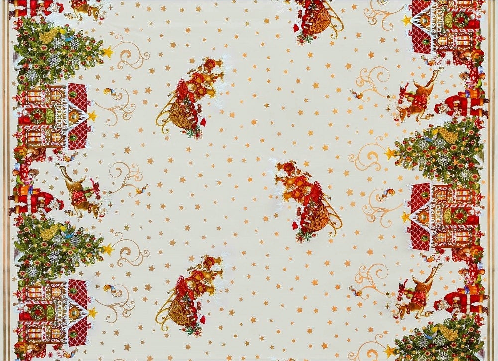 Julevoksdug - Jul i Kagehuset, lys creme