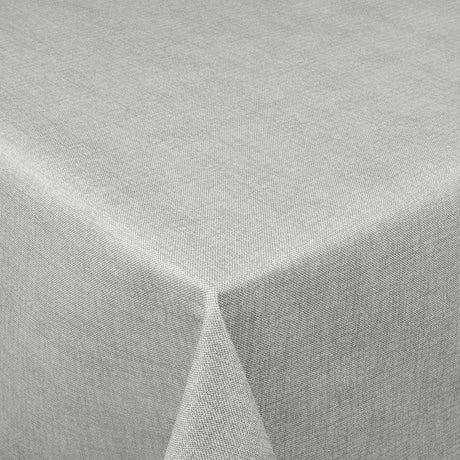 Linen Look Grey - ensfarvet voksdug i hørlook