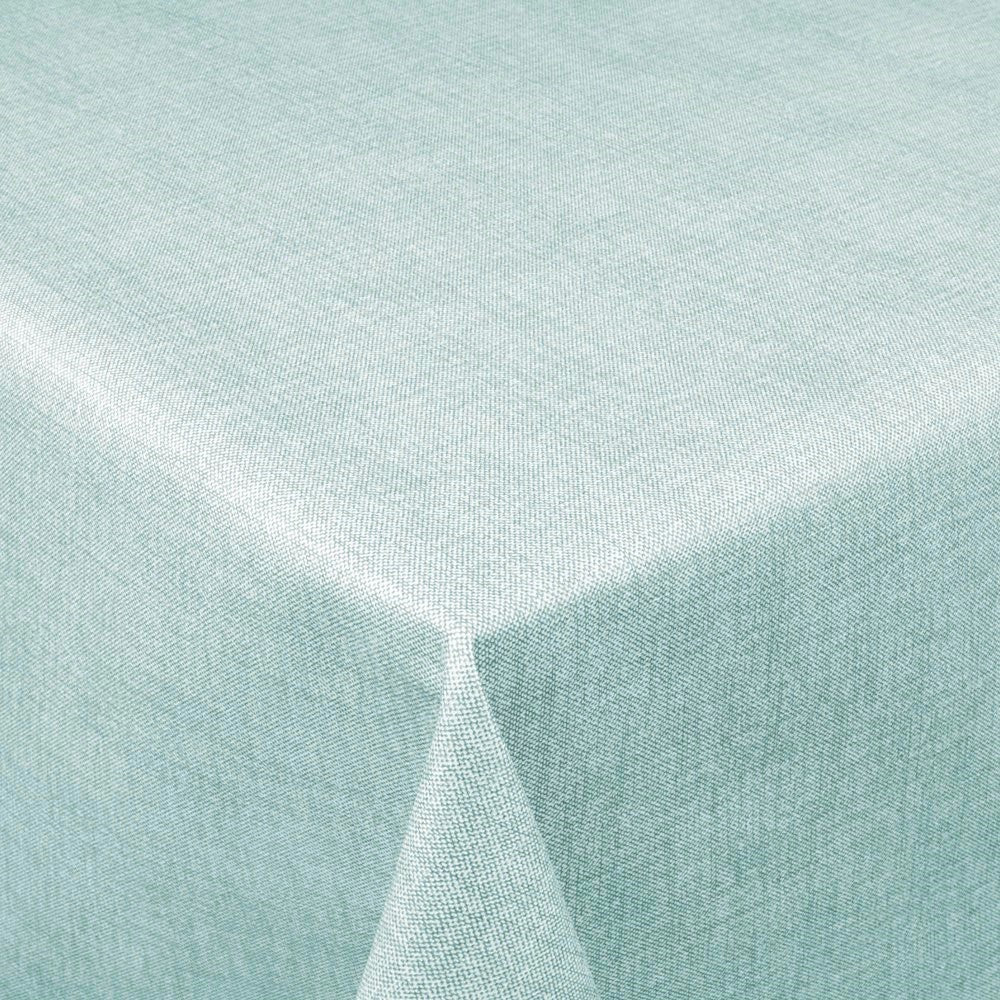 Linen Look Light Blue - ensfarvet voksdug i hørlook
