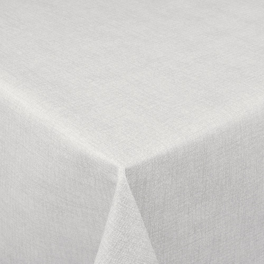 Linen Look Lys grå - ensfarvet voksdug i hørlook med præget overflade