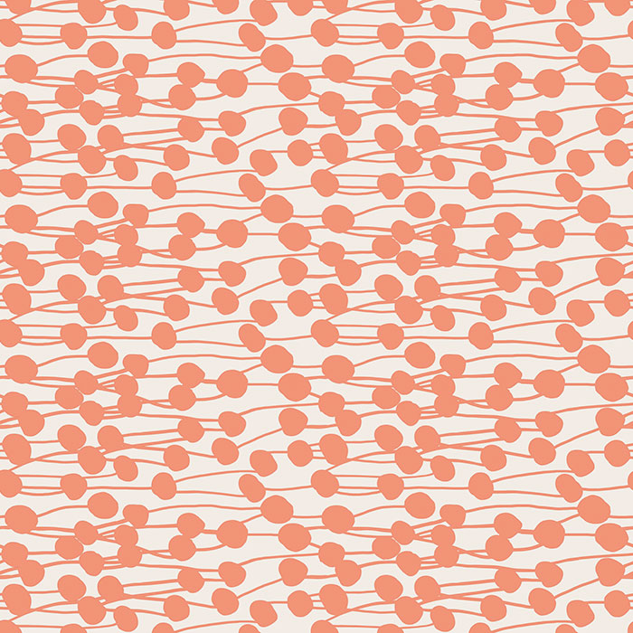 Lola - Cotton Field Tangerine - Hel rulle = ca. 20 m