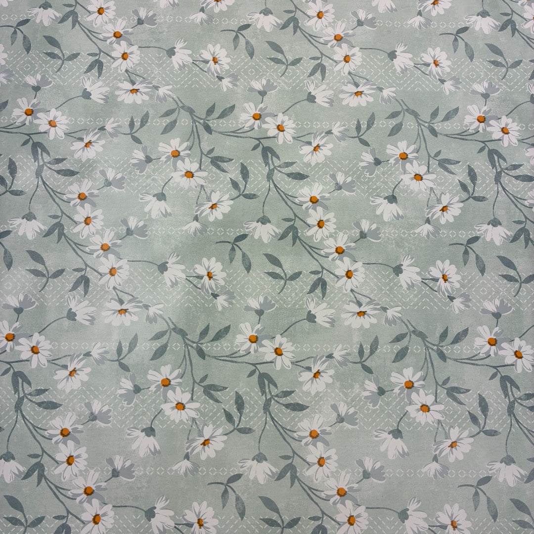 Voksdug Marguerit Søgrøn - Hel rulle = ca. 20 m