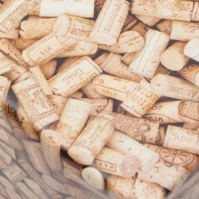 Cork, voksdug med korkpropper.