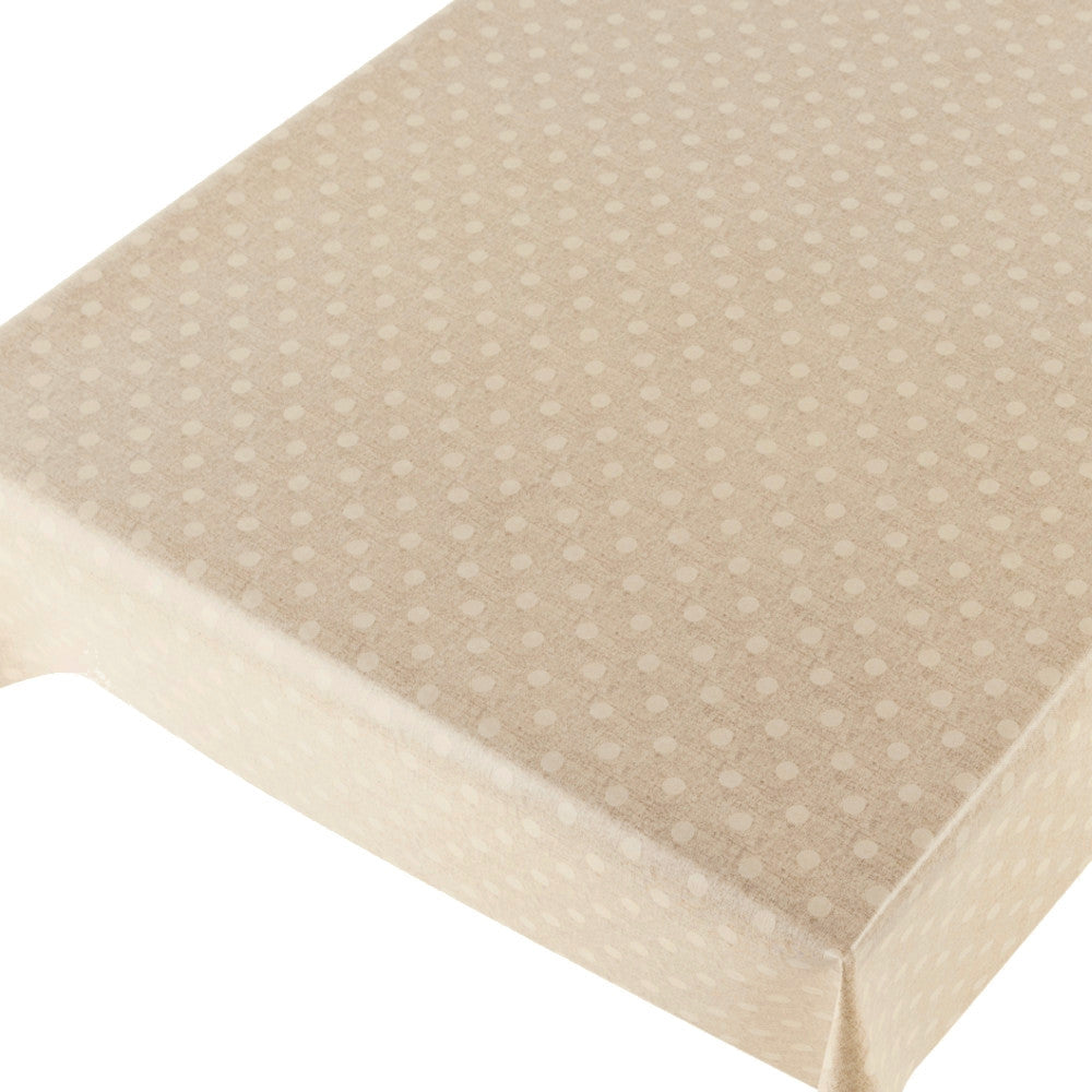 New Dot Sand - voksdug med prikker og flot præget hørlook