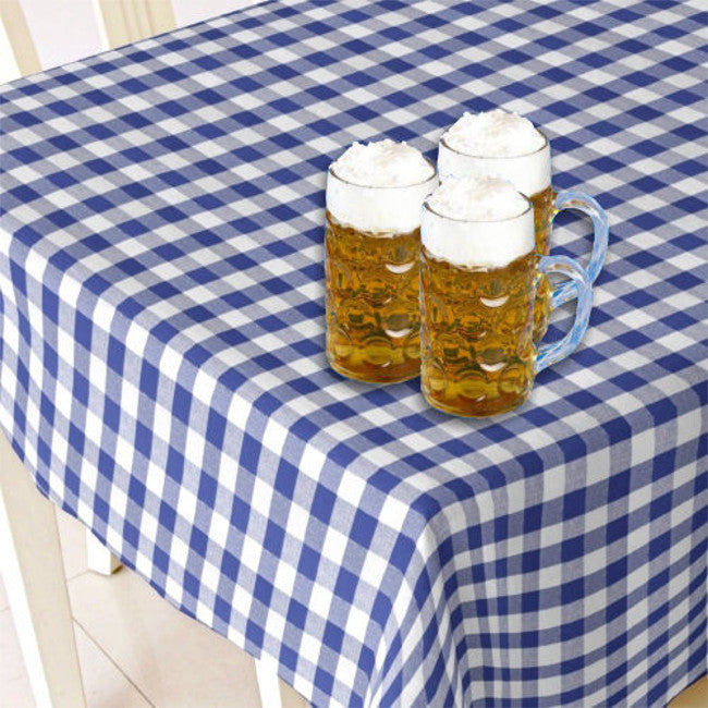 Voksdug til Oktoberfest, voksdug med blå hvid tern