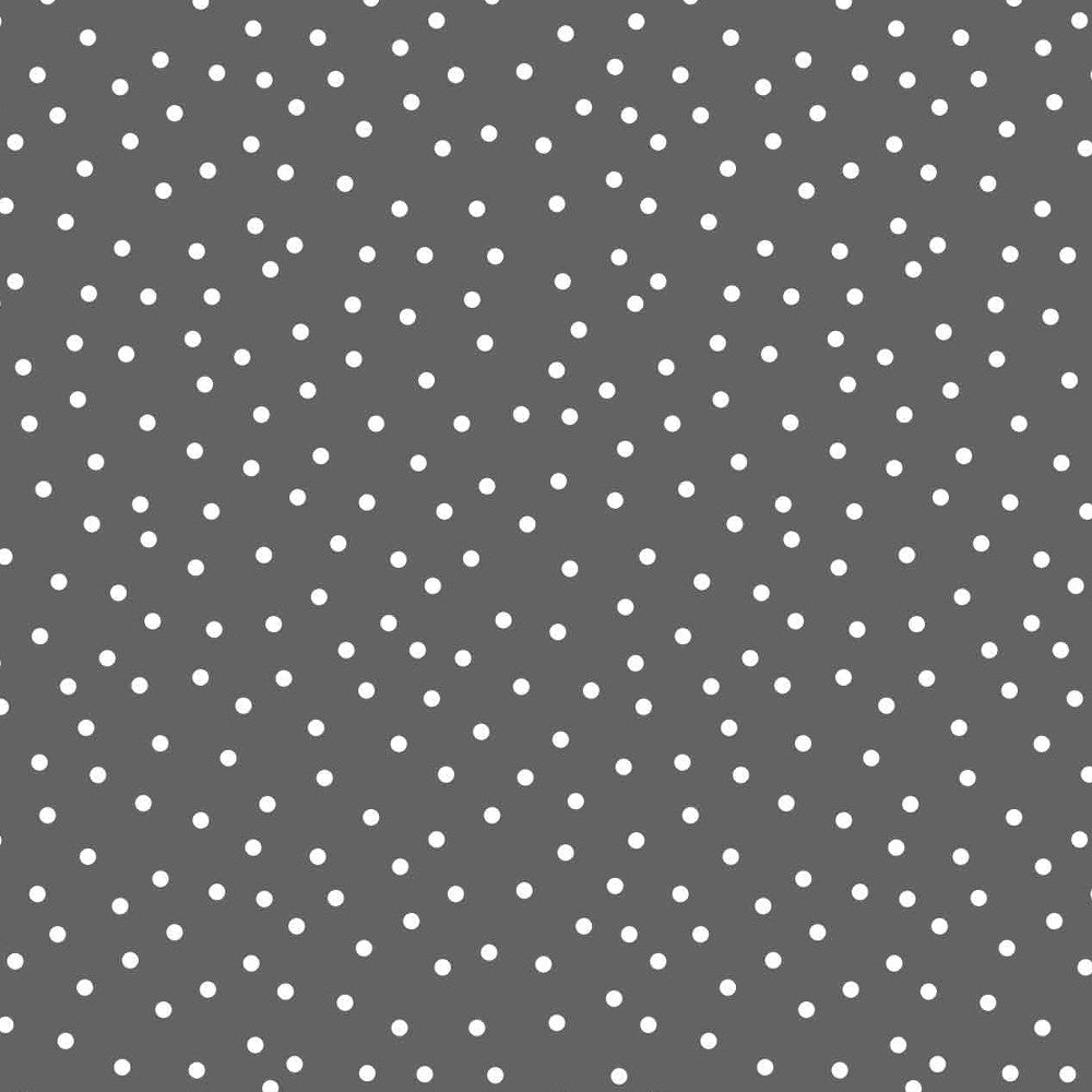 Prik Antracit - Voksdug med hvide prikker