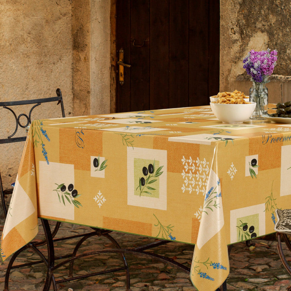 Voksdug - Provence Oliven Lavendel Orange