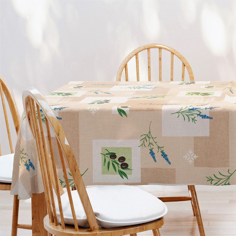 Voksdug - Provence Oliven Lavendel Beige