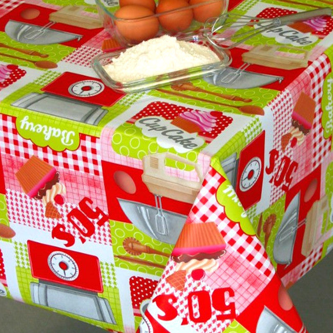 Retro voksdug - 50´s Cup Cake - Hel rulle = ca. 20 m
